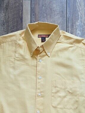 Bullock & Jones - Cotton Cashmere Button-Down Shirt - L - Butter Yellow